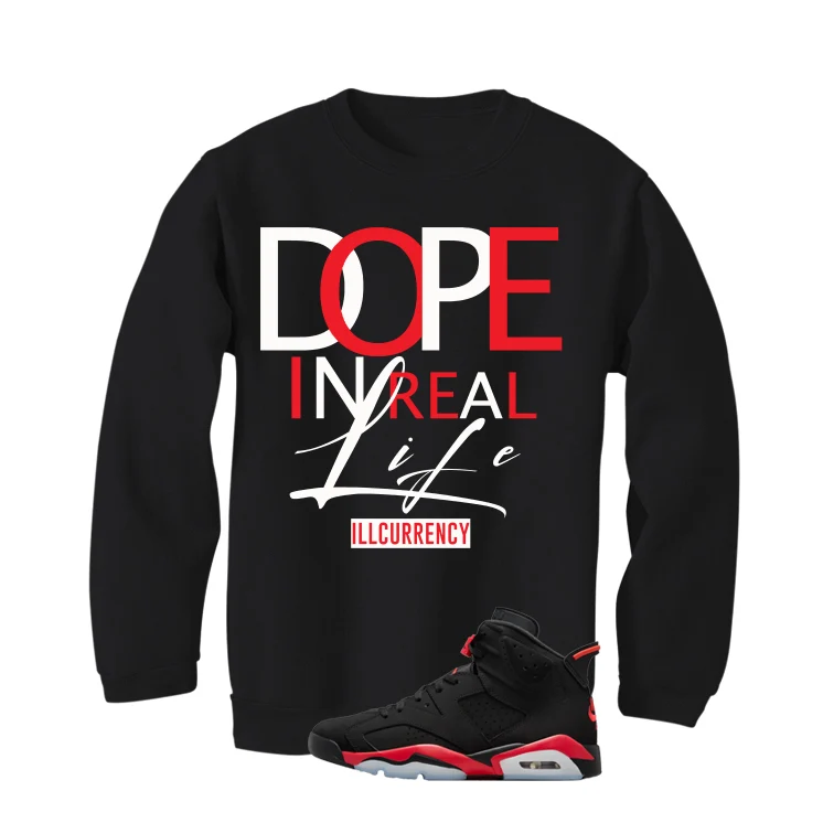 Air Jordan 6 Reverse Infrared Matching T-Shirt, Sweatshirts & Hoodies Black T-Shirt (DOPE)| illcurrency - Image 4