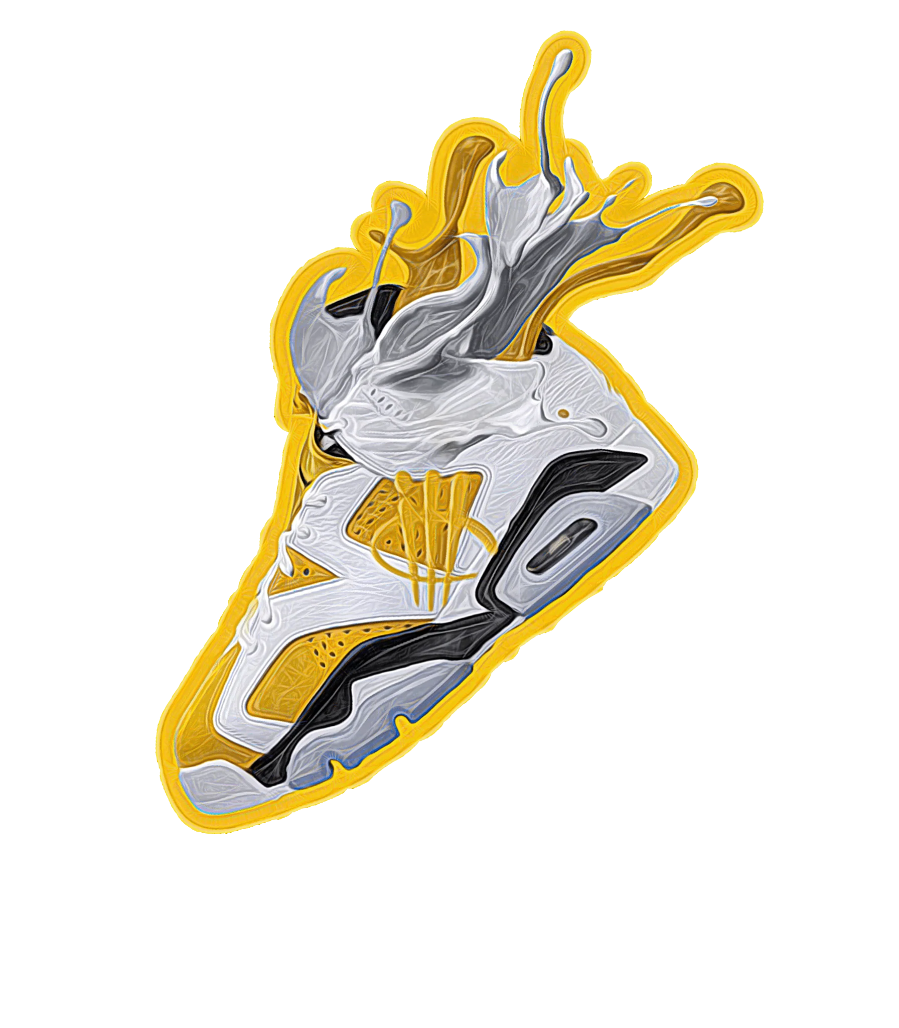 Air Jordan 6 Yellow Ochre | illcurrency Black T-Shirt (SPLASH 6)