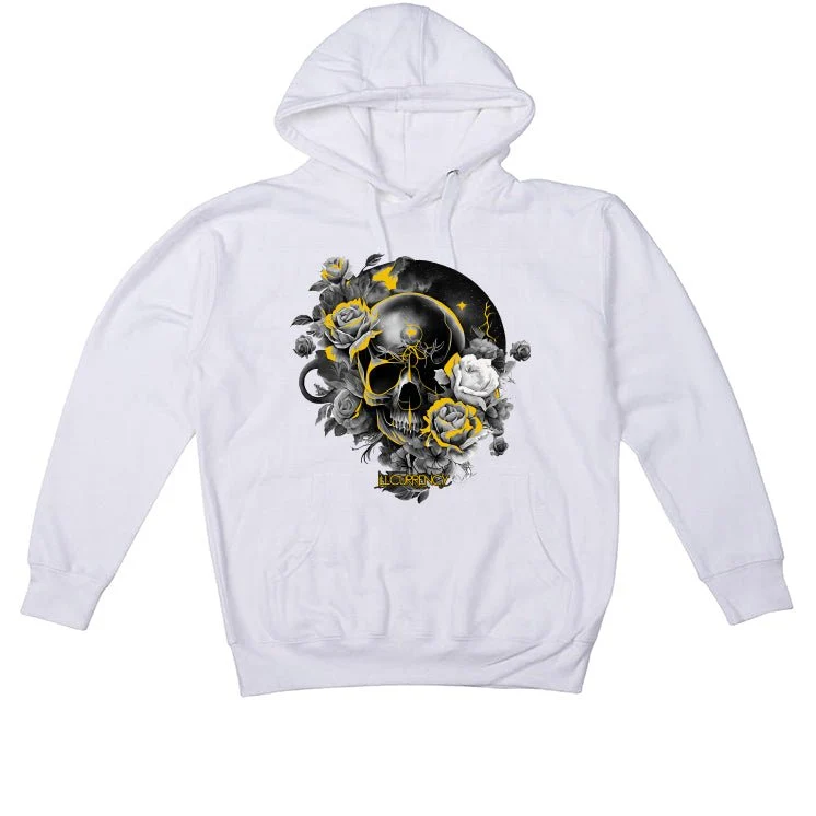 Air Jordan 6 Yellow Ochre | illcurrency White T-Shirt (Magical Rose) - Image 3