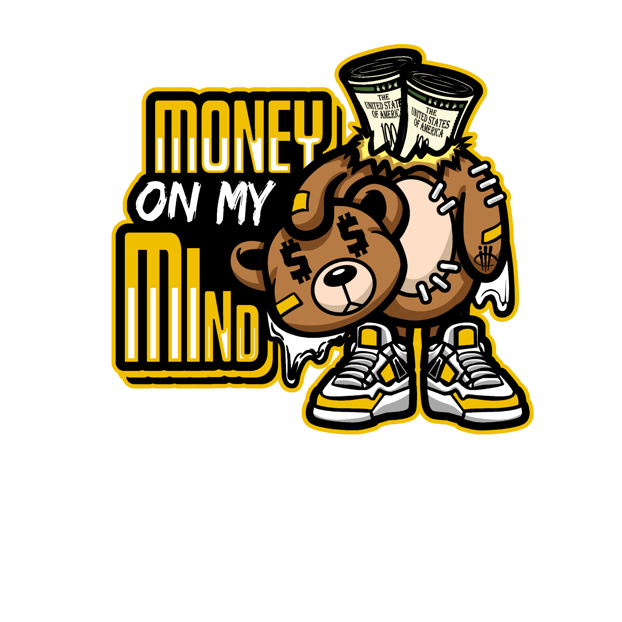 Air Jordan 6 Yellow Ochre | illcurrency White T-Shirt (money on my mind)