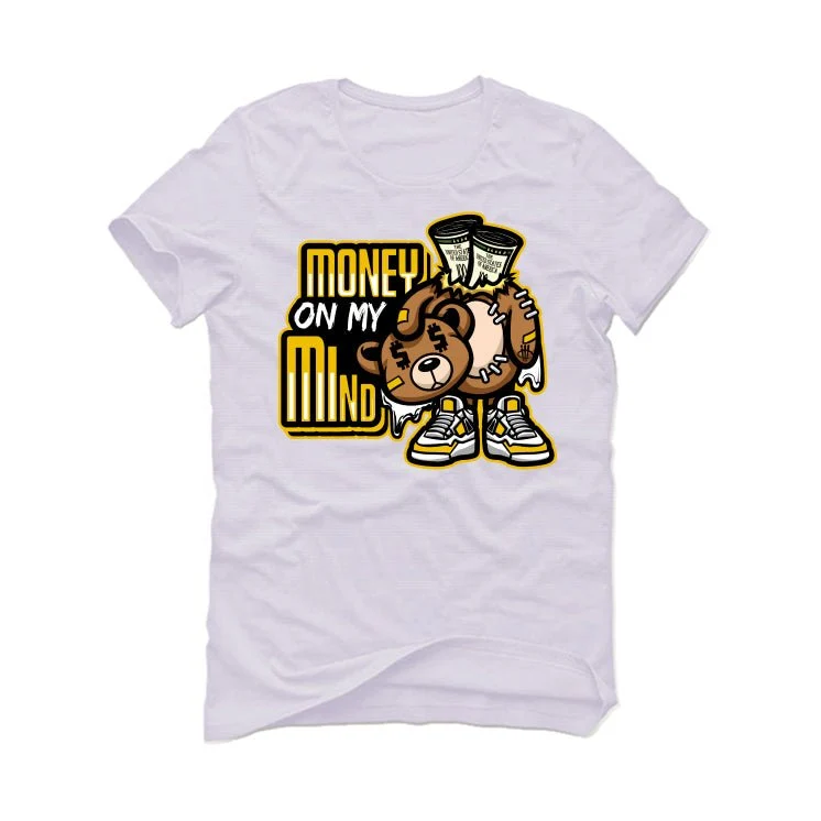 Air Jordan 6 Yellow Ochre | illcurrency White T-Shirt (money on my mind) - Image 2