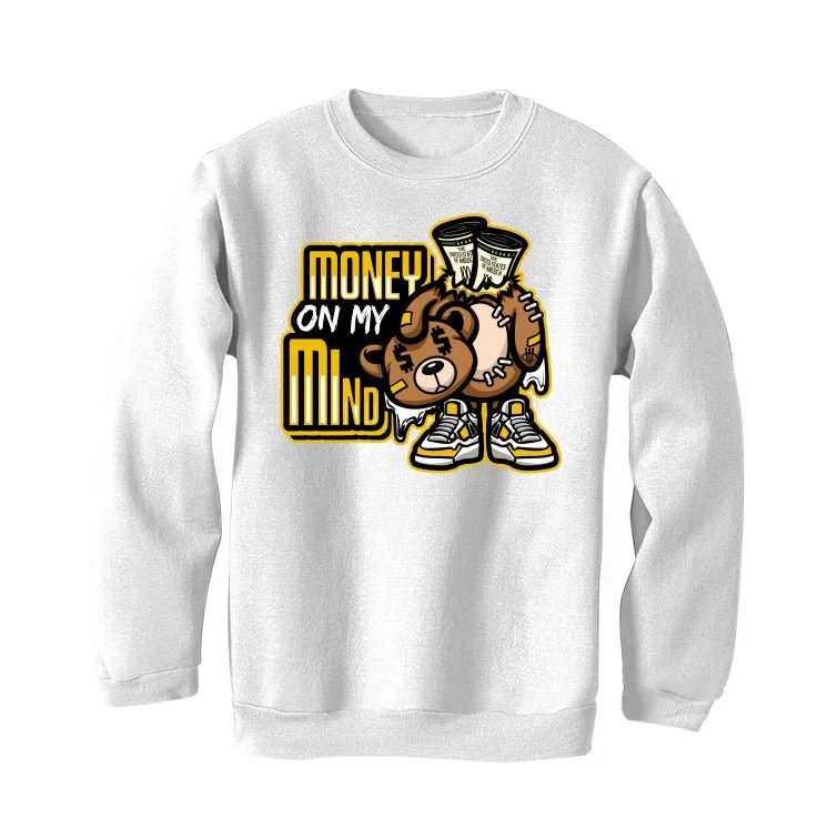 Air Jordan 6 Yellow Ochre | illcurrency White T-Shirt (money on my mind) - Image 4