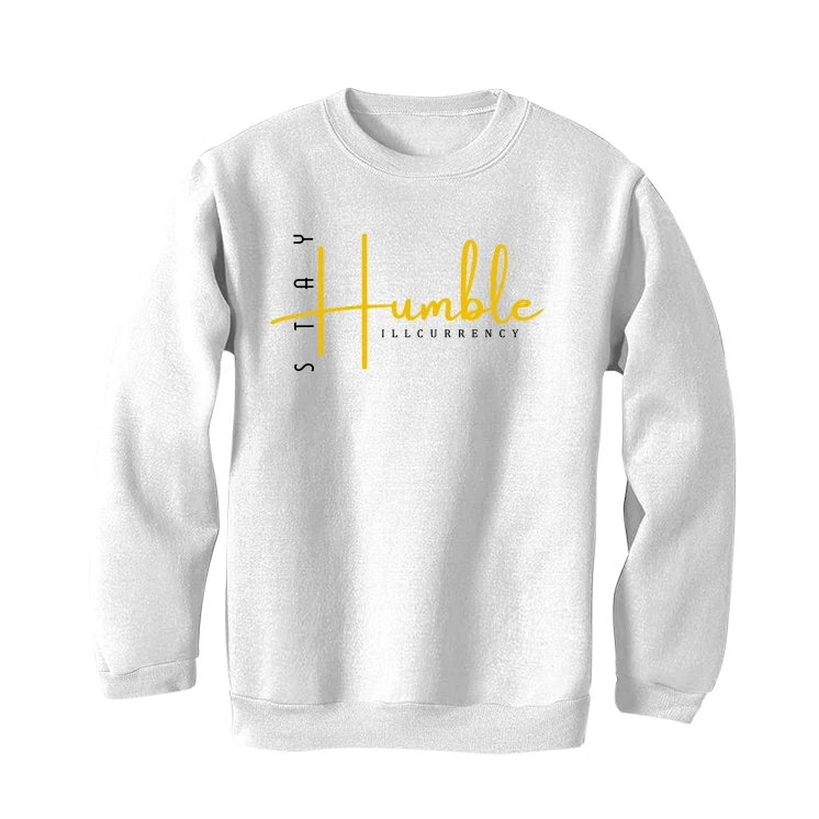 Air Jordan 6 Yellow Ochre | illcurrency White T-Shirt (Stay Humble) - Image 4