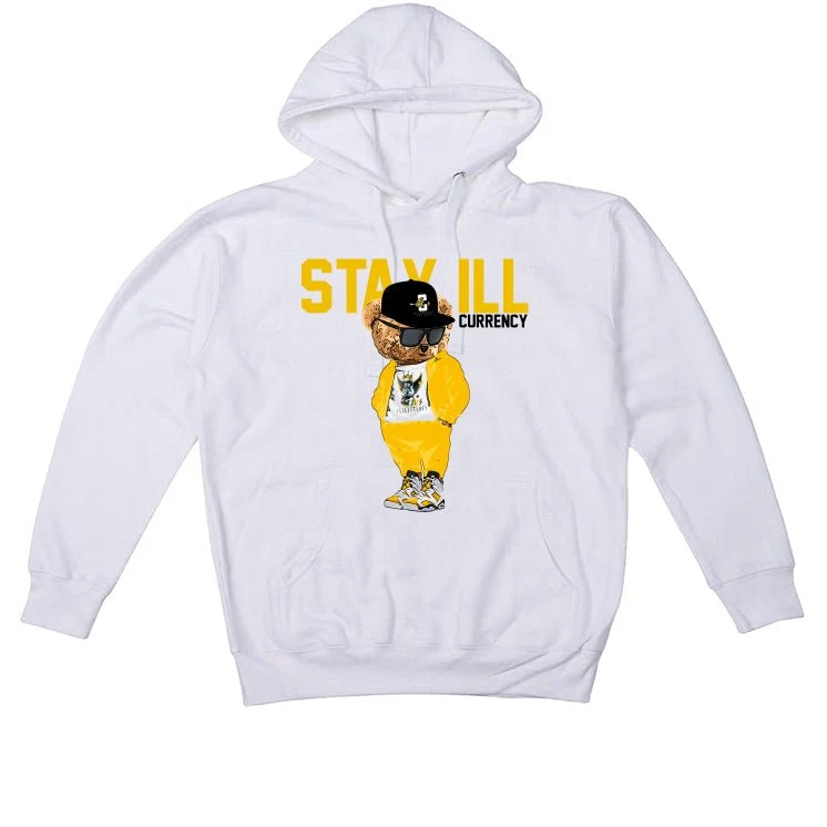 Air Jordan 6 Yellow Ochre | illcurrency White T-Shirt (Stay ill Bear) - Image 3