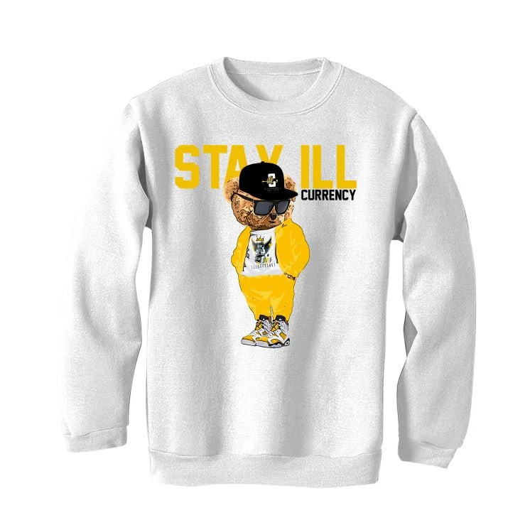 Air Jordan 6 Yellow Ochre | illcurrency White T-Shirt (Stay ill Bear) - Image 4