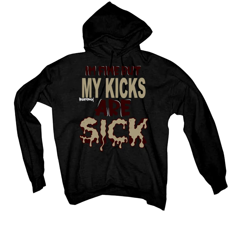 Air Jordan 7 “Black Olive” Black T-Shirt (IM FINE BUT MY KICKS ARE SICK) - Image 3