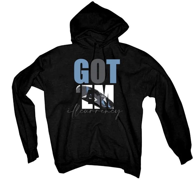Air Jordan 7 “Chambray” | illcurrency Black T-Shirt (Got Em) - Image 3