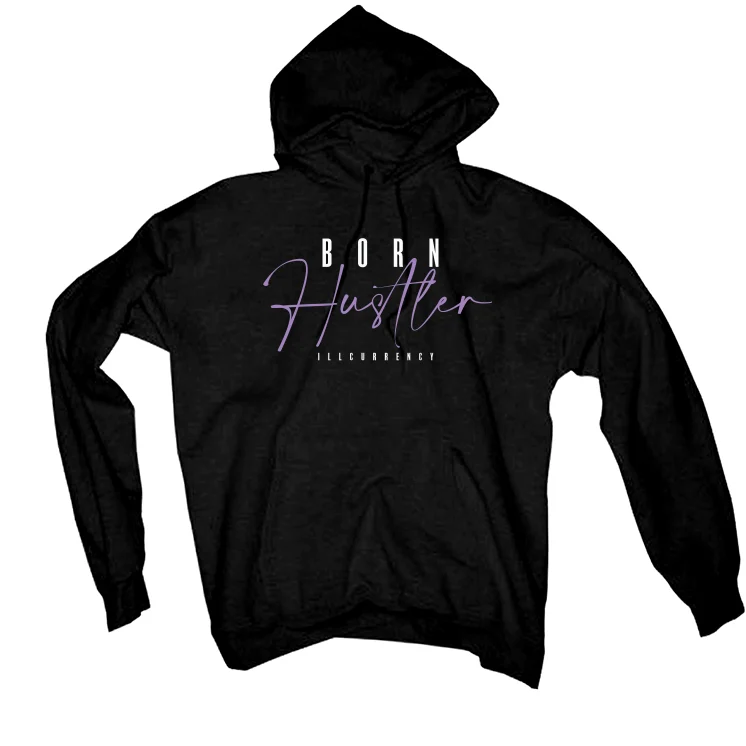 Air Jordan 7 GS “Barely Grape” Black T-Shirt (Born Hustler) - Image 3