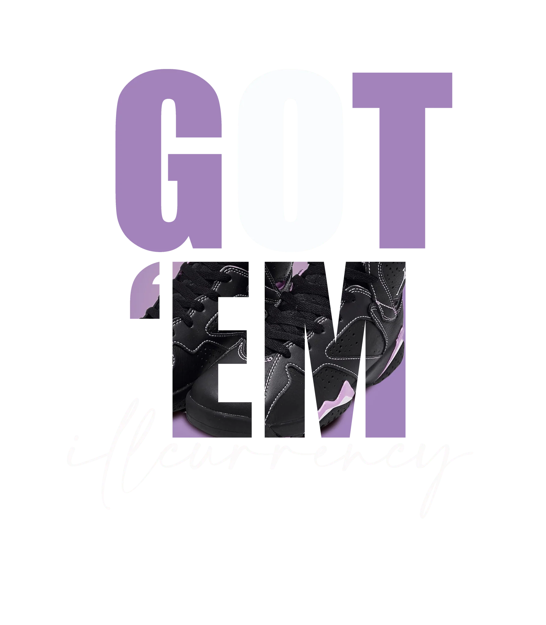 Air Jordan 7 GS “Barely Grape” Black T-Shirt (Got Em)