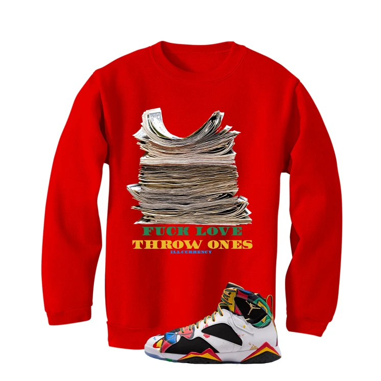 Air Jordan 7 Miro Matching T-Shirt Red T-Shirt (Fck Love)| illcurrency - Image 4