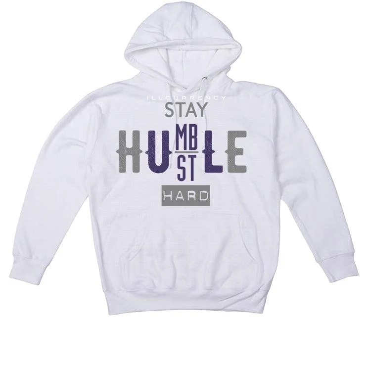 Air Jordan 7 Retro 'Flint' 2021 White T-Shirt (Stay Humble Hustle Hard) - Image 3