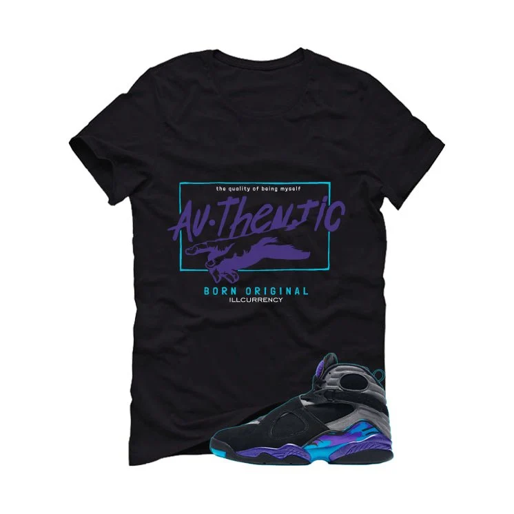 Air Jordan 8 OG Aqua Black T-Shirt (Authentic)| illcurrency - Image 2