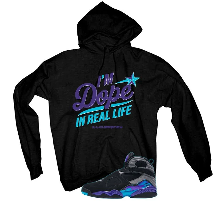Air Jordan 8 OG Aqua Black T-Shirt (DOPE)| illcurrency - Image 3