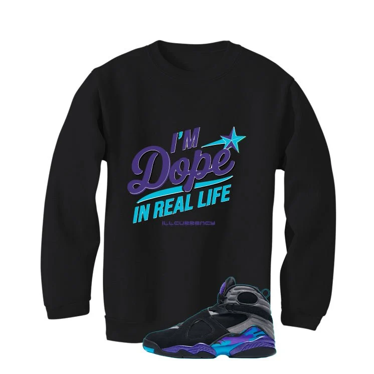 Air Jordan 8 OG Aqua Black T-Shirt (DOPE)| illcurrency - Image 4