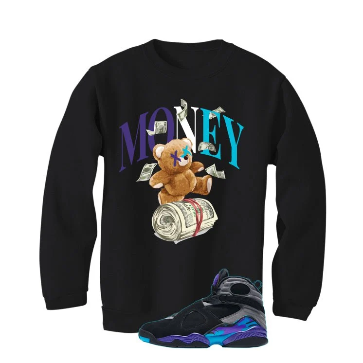 Air Jordan 8 OG Aqua Black T-Shirt (Money Bear Team)| illcurrency - Image 4