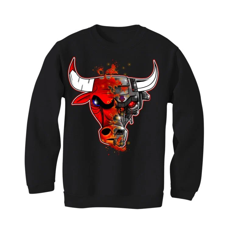 Air Jordan 8 “Playoffs” | illcurrency Black T-Shirt (Bulls) - Image 4