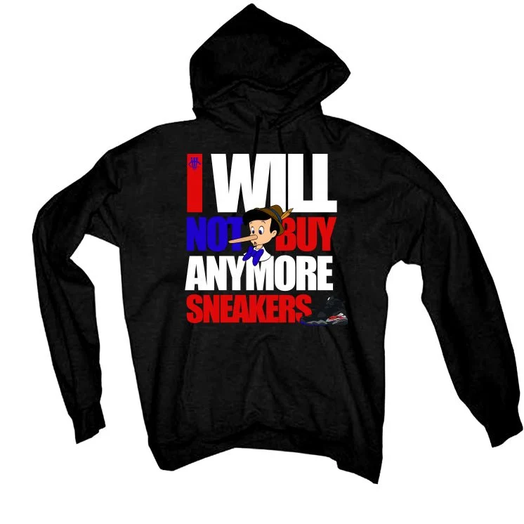 Air Jordan 8 “Playoffs” | illcurrency Black T-Shirt (I WILL NOT BUY MORE SNEAKERS) - Image 3