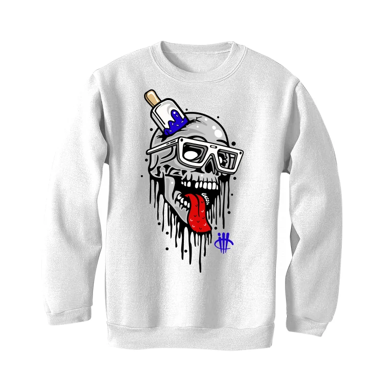 Air Jordan 8 “Playoffs” | illcurrency White T-Shirt (ice cream skull) - Image 4