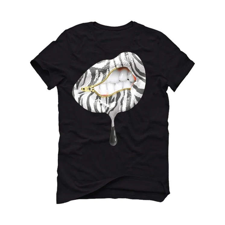 Air Jordan 8 Winter “Gunsmoke” | illcurrency Black T-Shirt (LIPS UNSEALED) - Image 2