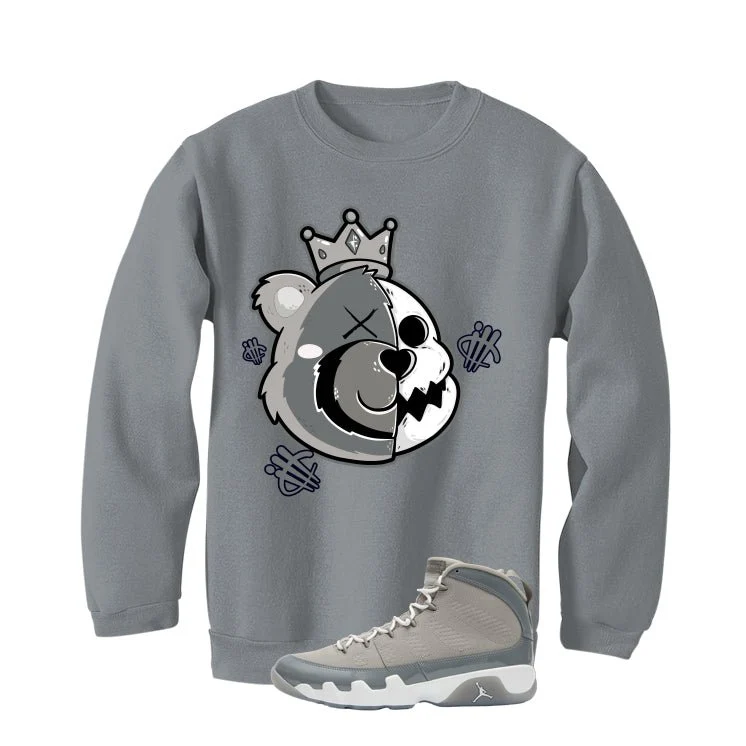 Air Jordan 9 Cool Grey Grey T-Shirt (HALF KING BEAR)| illcurrency - Image 4