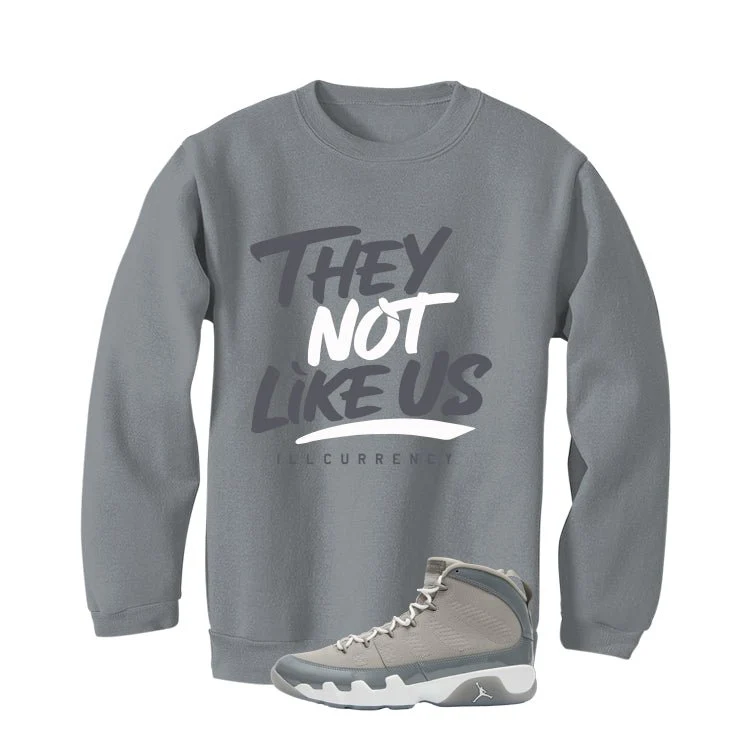 Air Jordan 9 Cool Grey Grey T-Shirt (They not like us)| illcurrency - Image 4