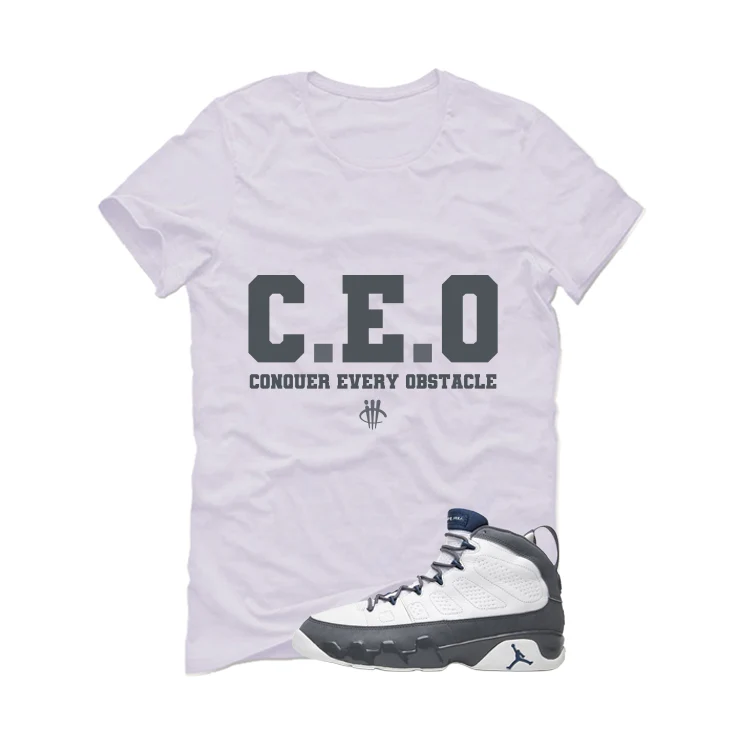 Air Jordan 9 Flint Grey Matching T-Shirt, Sweatshirts & Hoodies White T-Shirt (Ceo)| illcurrency - Image 2