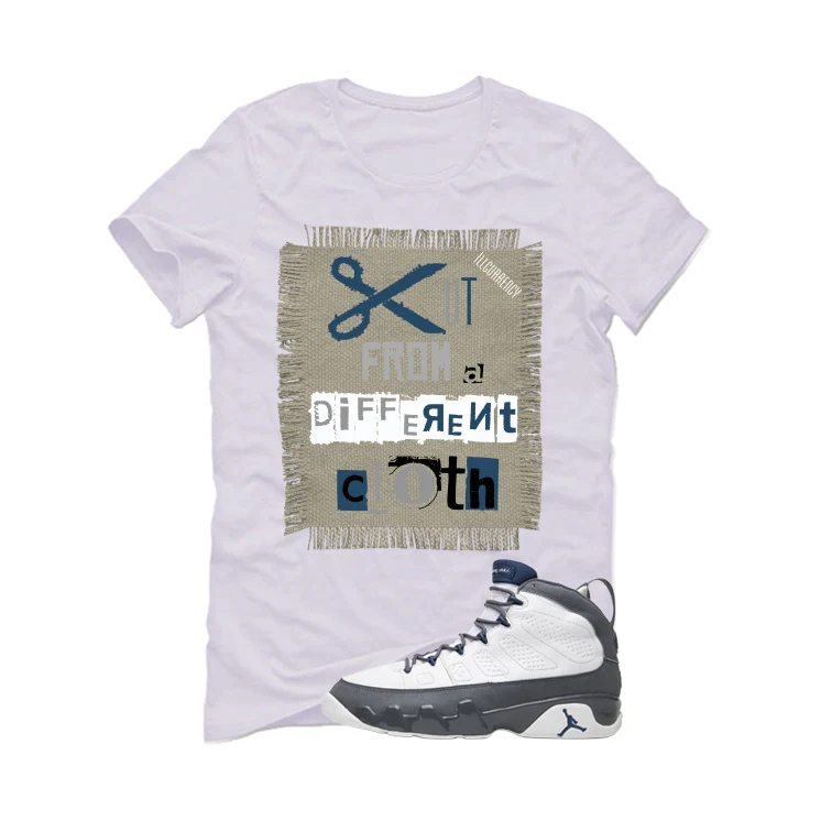 Air Jordan 9 Flint Grey Matching T-Shirt, Sweatshirts & Hoodies White T-Shirt (Cut from a different cloth)| illcurrency - Image 2