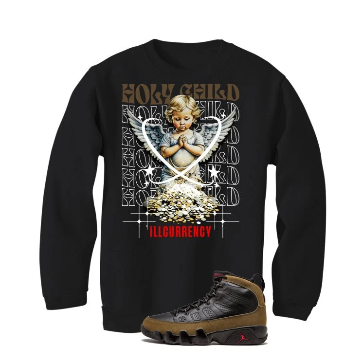 Air Jordan 9 Olive Black T-Shirt (Holy Child)| illcurrency - Image 4