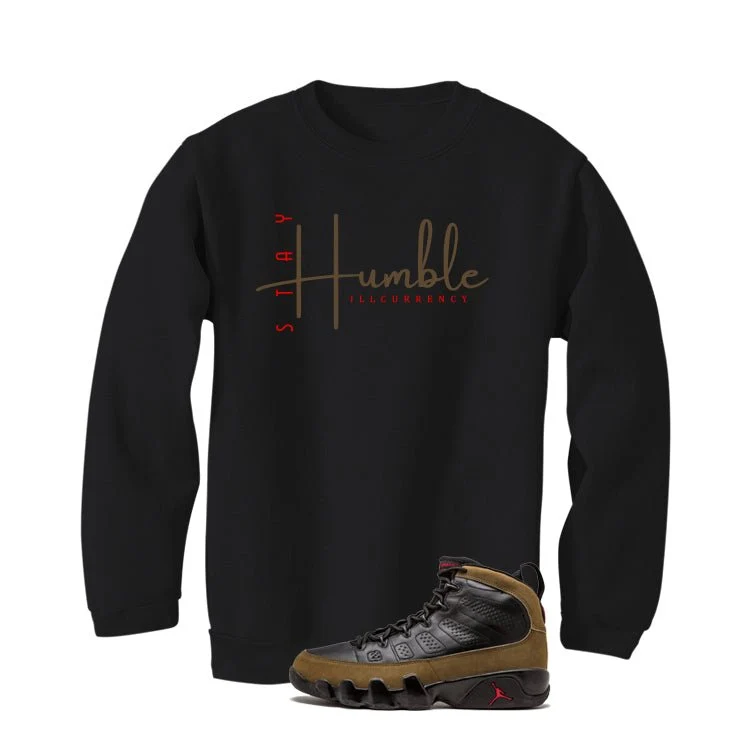 Air Jordan 9 Olive Black T-Shirt (Stay Humble)| illcurrency - Image 4