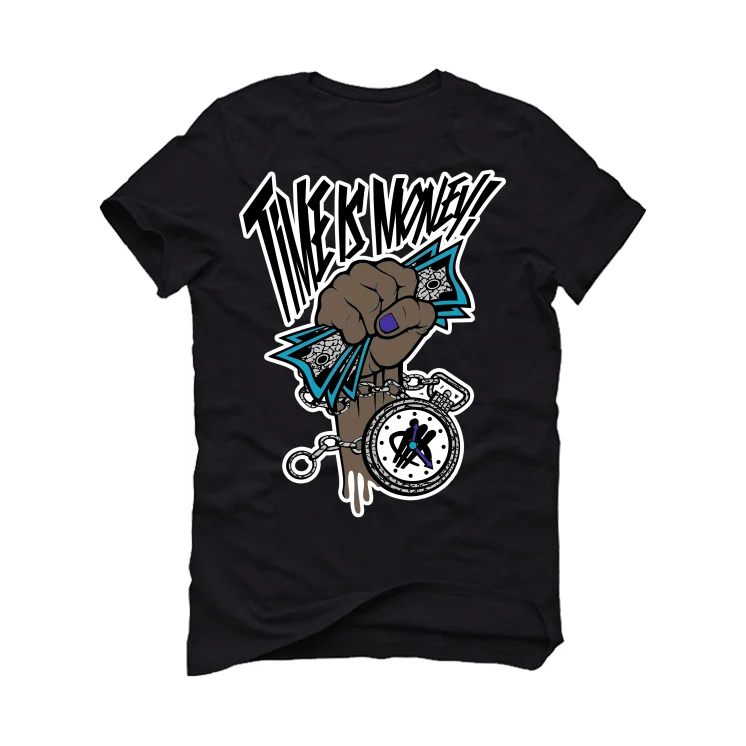Air Jordan 9 “Olive Concord” Black T-Shirt (Time Is Money) - Image 2