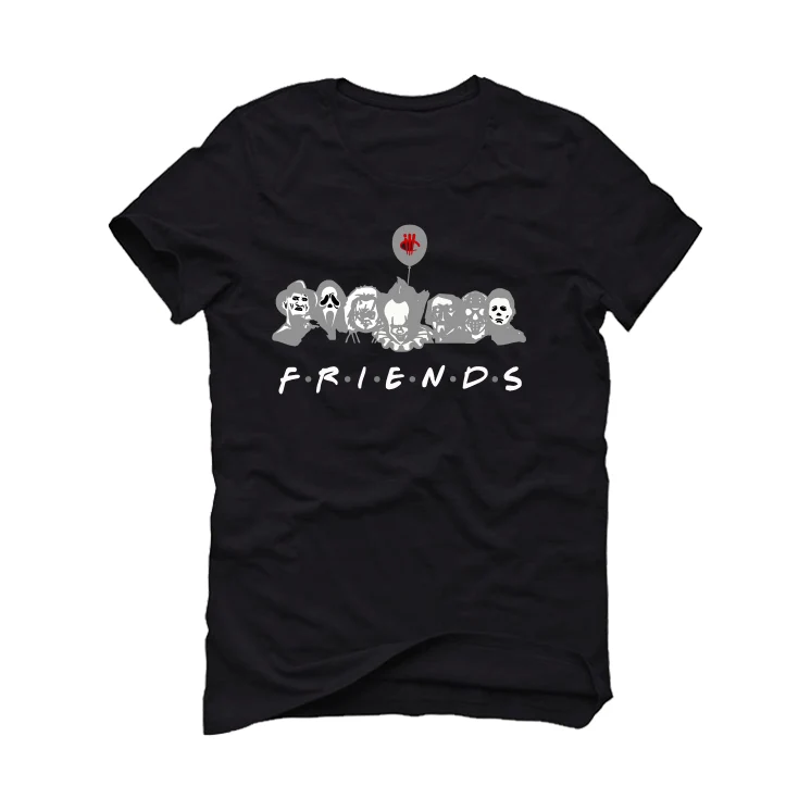 Air Jordan 9 “Particle Grey” Black T-Shirt (F R I E N D S) - Image 2