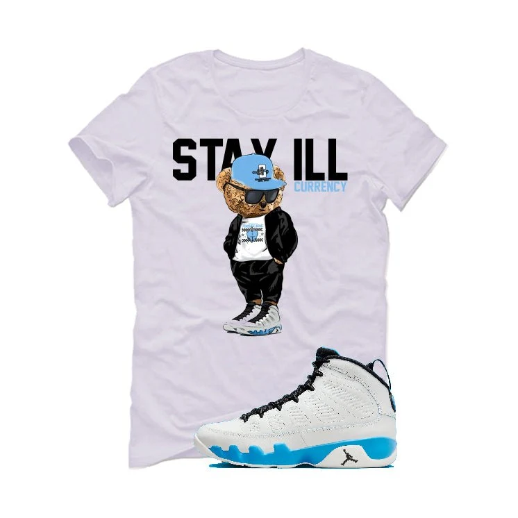 Air Jordan 9 “Powder Blue” | illcurrency White T-Shirt (ill bear) - Image 2