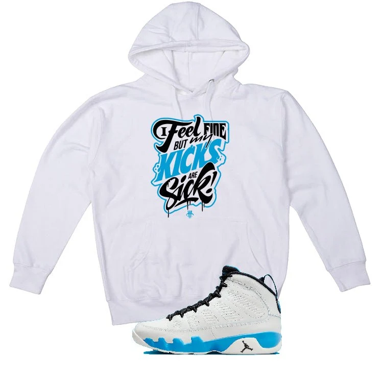 Air Jordan 9 “Powder Blue” | illcurrency White T-Shirt (Kicks Are Sick) - Image 3