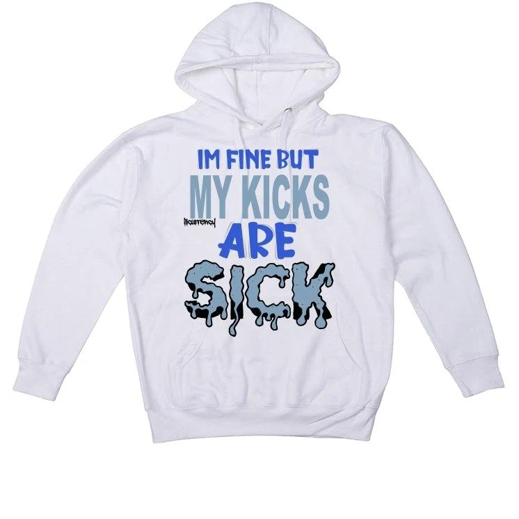 Air Jordan Retro 1 Retro High OG Hyper Royal White T-Shirt (Im fine but my kicks are sick ) - Image 3
