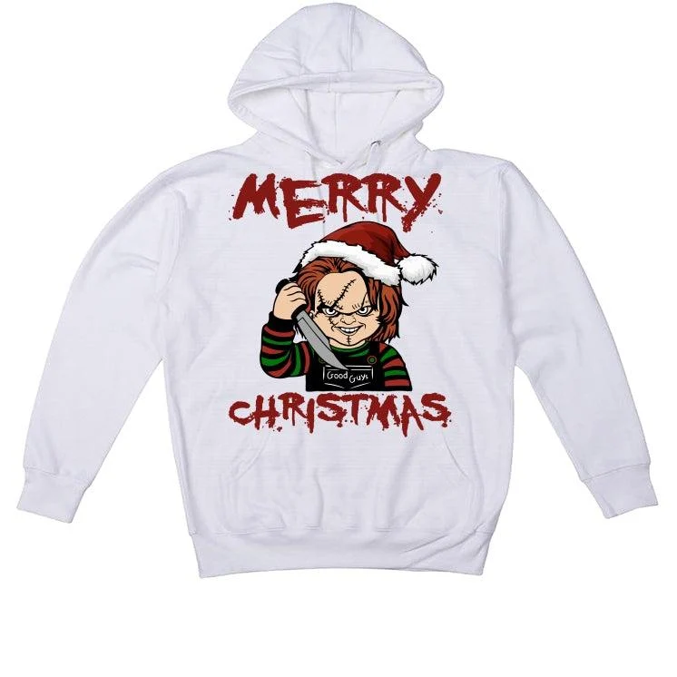CHRISTMAS UGLY SWEATERS White T-Shirt (Chucky Christmas) - Image 3
