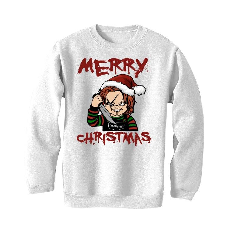 CHRISTMAS UGLY SWEATERS White T-Shirt (Chucky Christmas) - Image 4