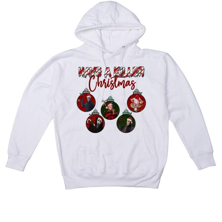CHRISTMAS UGLY SWEATERS White T-Shirt (killer christmas) - Image 3