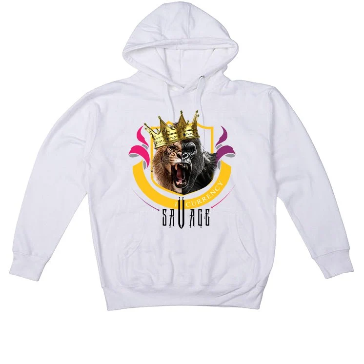 J Balvin x Air Jordan 3 Medellin Sunset - White T-Shirt (Savage King) - Image 3