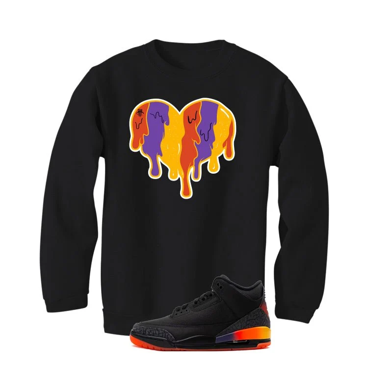 J Balvin x Air Jordan 3 Rio Black T-Shirt (Heart) - Image 3