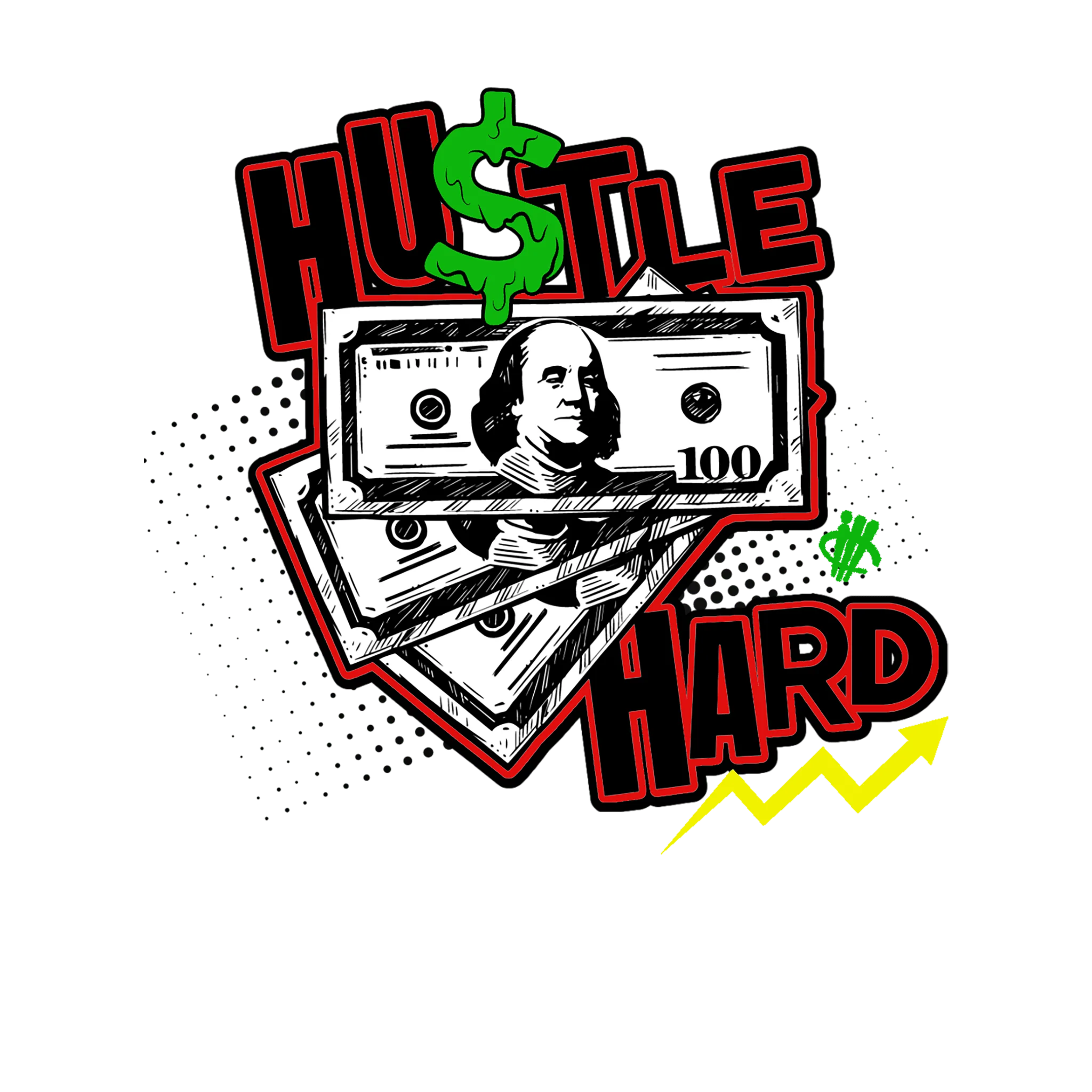 Jordan 13 Playoffs - Black T-Shirt (HUSTLE HARD $)
