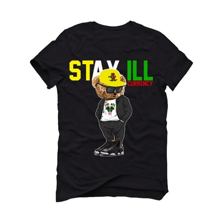 Jordan 13 Playoffs Black T-Shirt (Stay ill Bear) - Image 2