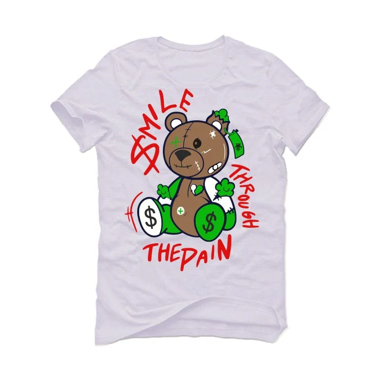 Jordan 13 Playoffs - White T-Shirt (SMILE THROUGH THE PAIN) - Image 2