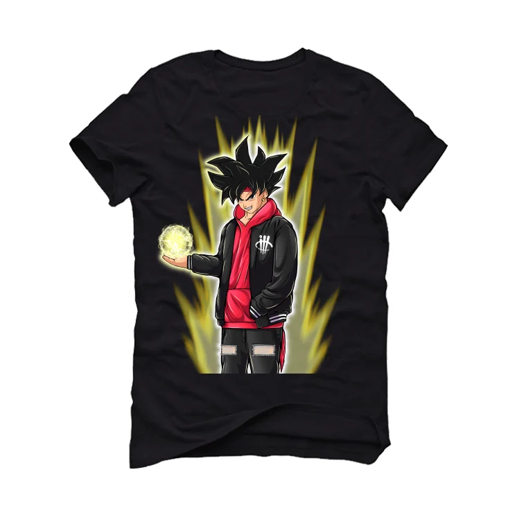 NBA x Nike Dunk Low EMB “Chicago” Black T-Shirt (Goku Power) - Image 2