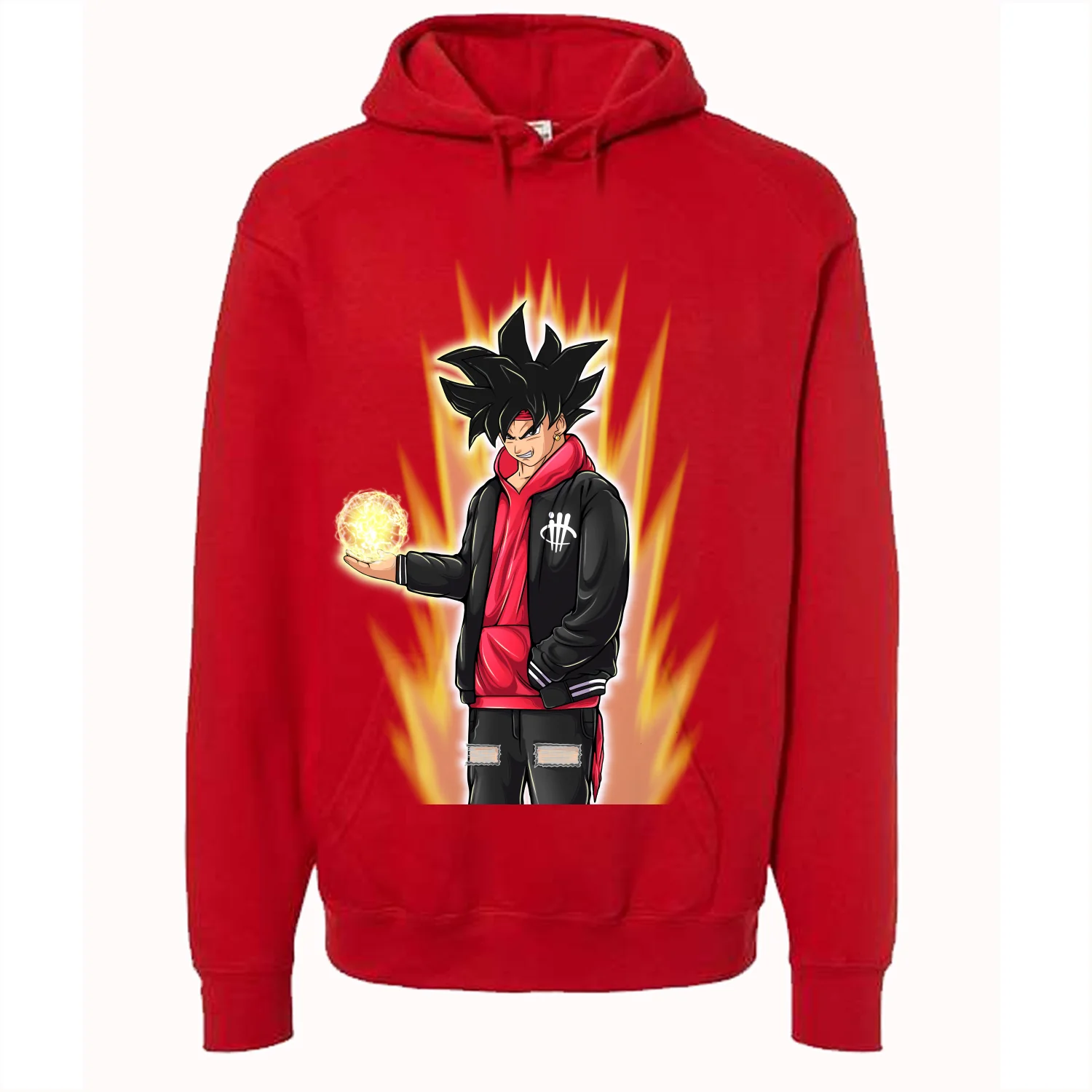 NBA x Nike Dunk Low EMB “Chicago” Red T-Shirt (Goku Power) - Image 3
