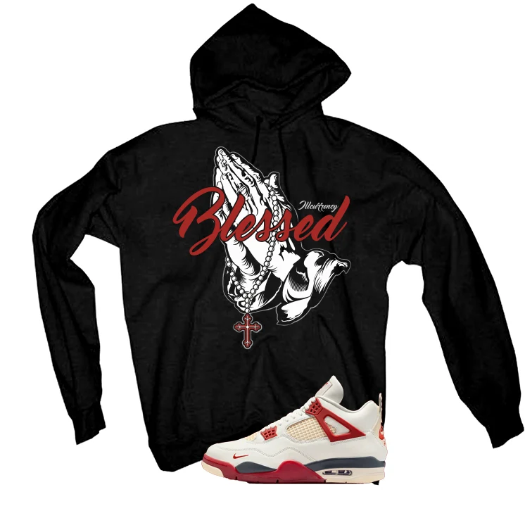 Nigel Sylvester x Air Jordan 4 Brick After Brick Matching T-Shirt, Sweatshirts, & Hoodies Black T-Shirt (Blessed)| illcurrency - Image 3