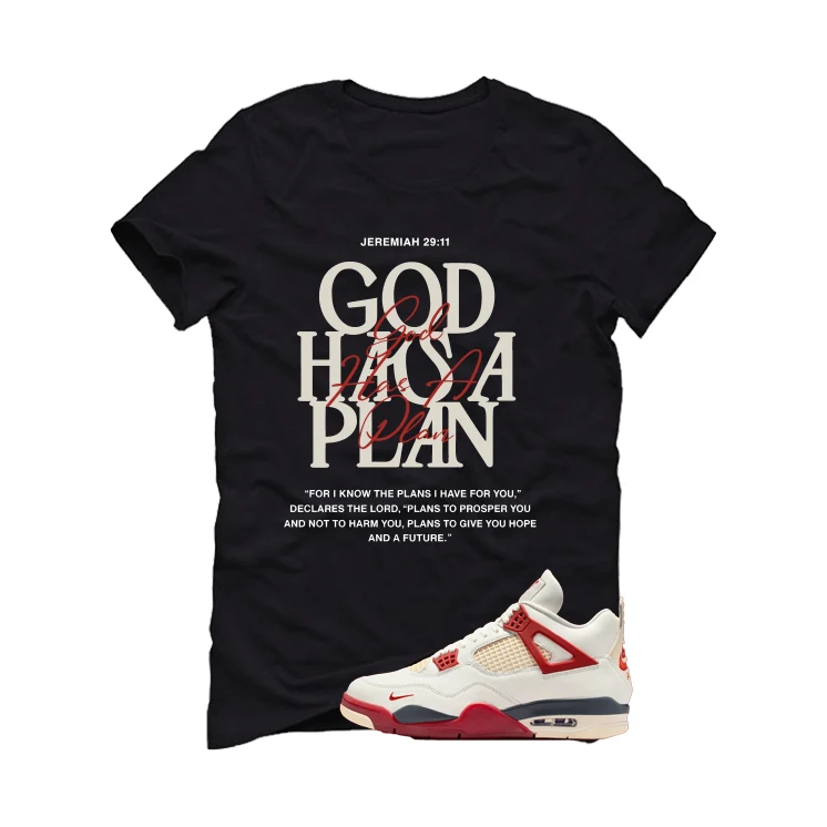 Nigel Sylvester x Air Jordan 4 Brick After Brick Matching T-Shirt, Sweatshirts, & Hoodies Black T-Shirt (God Has A Plan)| illcurrency - Image 2