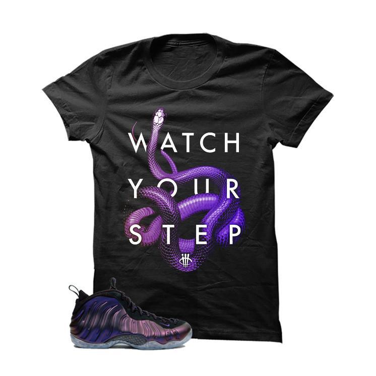 Nike Air Foamposite One “Eggplant” | illcurrency Black T-Shirt (SNAKES) - Image 2