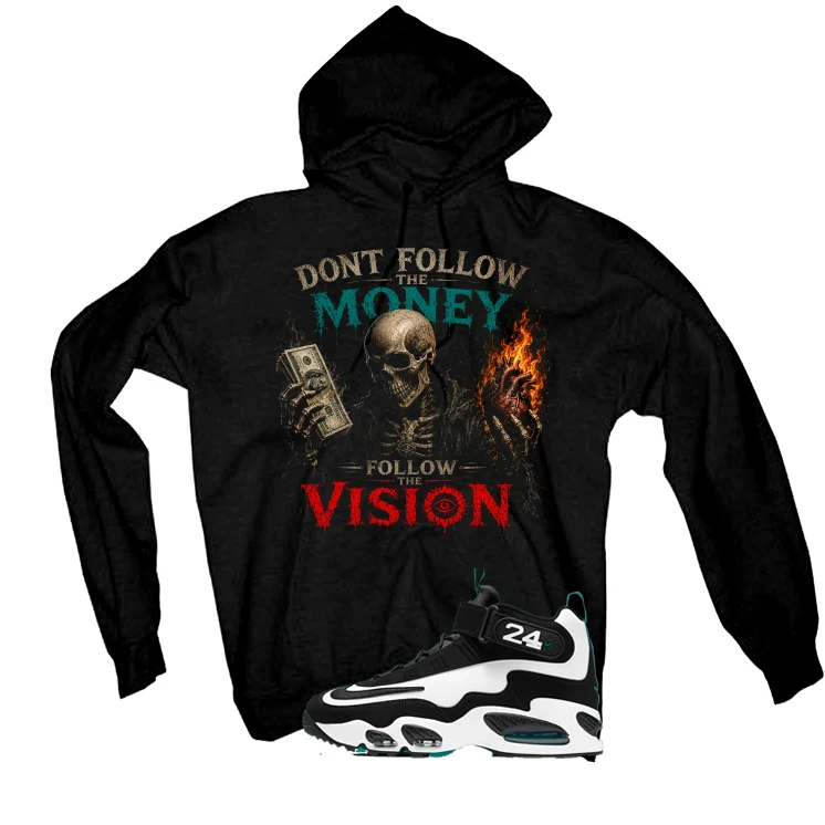 Nike Air Griffey Max 1 Freshwater Matching T-Shirt, Sweatshirts, & Hoodies Black T-Shirt (Dont follow the money)| illcurrency - Image 3