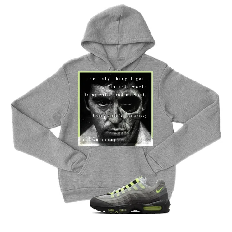Nike Air Max 95 OG Neon Matching T-Shirt, Sweatshirts & Hoodies Grey T-Shirt (Only Thing I Got)| illcurrency - Image 3