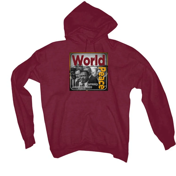 Nike Dunk Low ARIZONA STATE| ILLCURRENCY Maroon T-Shirt (WORLD PEACE) - Image 3